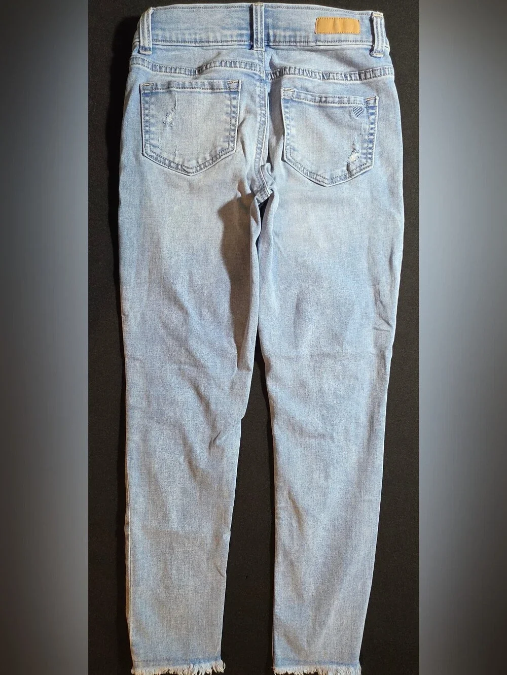 Justice Lightwash Frayed Denim, 5-Pocket Jeans Girls (10)